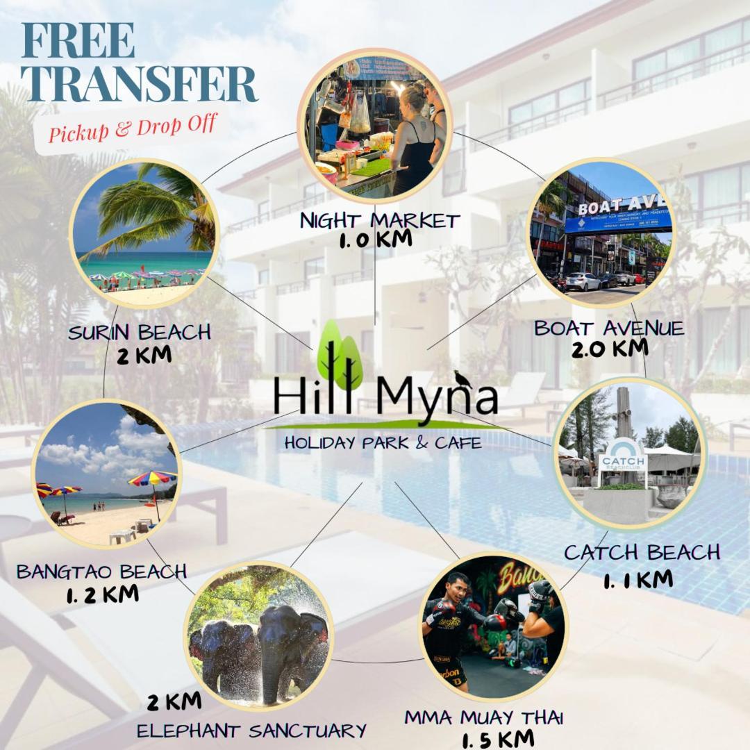 Hill Myna Holiday Park & Cafe Bang Tao Beach  Exterior foto